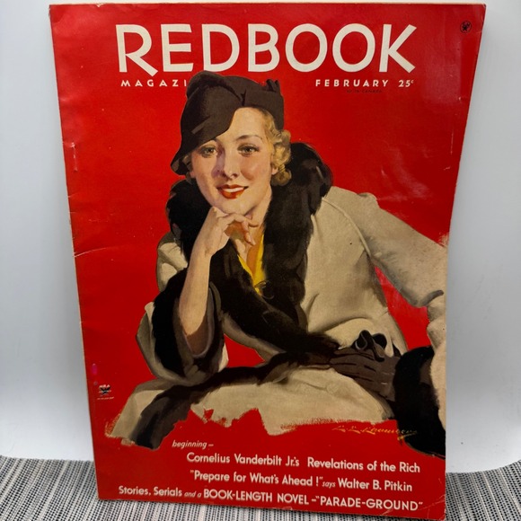 Redbook Magazine Other - Vintage Redbook Magazine February 1934 Cornelius Vanderbilt Chesterfield Ad
